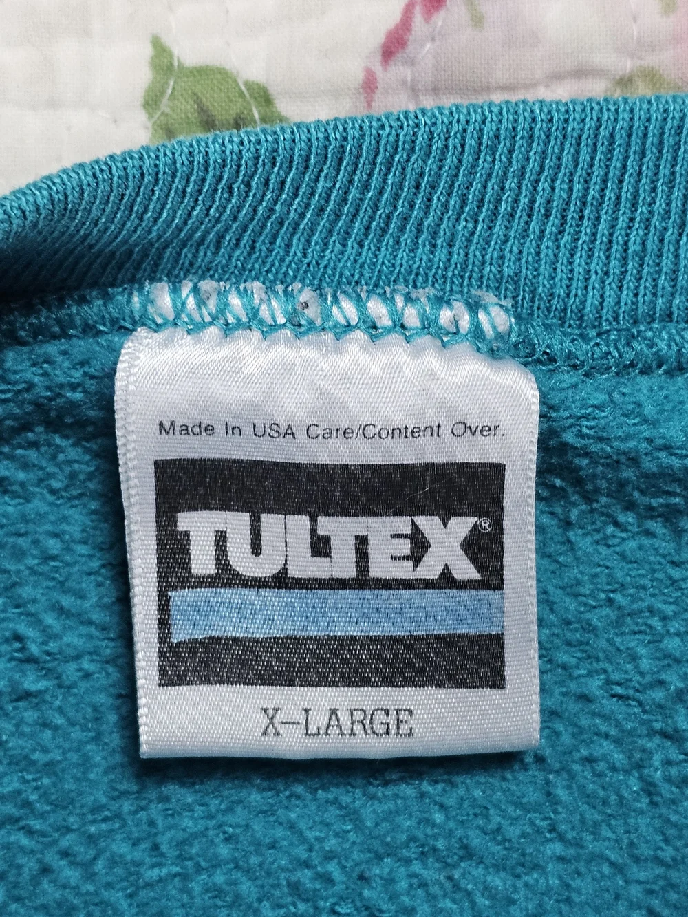 Vintage Tultex Christmas Santa Claus Graphic Crewneck Pullover Sweatshirt XL